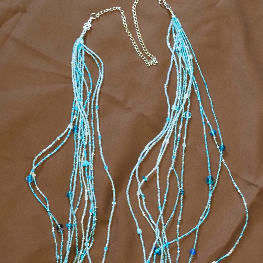 Aqua Waterfalls Necklace